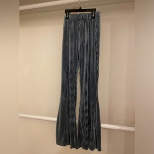 Velvet wide leg pants